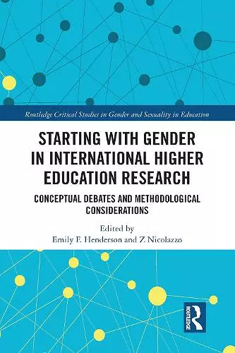 Starting with Gender in International Higher Education Research cover