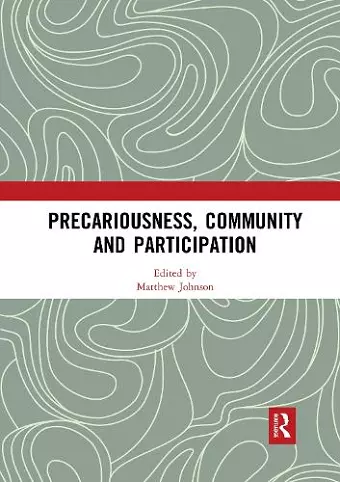 Precariousness, Community and Participation cover