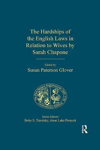 The Hardships of the English Laws in Relation to Wives by Sarah Chapone cover