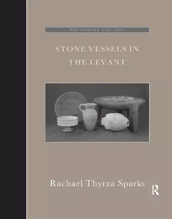 Stone Vessels in the Levant cover