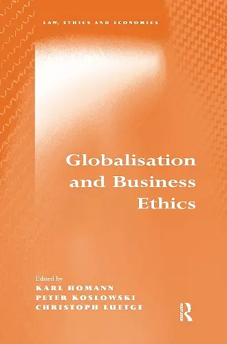 Globalisation and Business Ethics cover