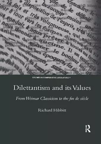 Dilettantism and Its Values cover