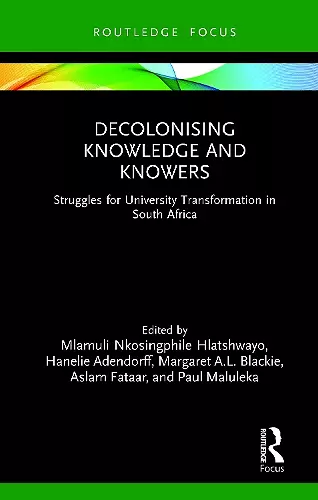 Decolonising Knowledge and Knowers cover