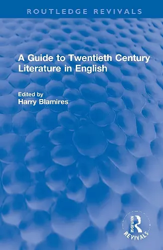 A Guide to Twentieth Century Literature in English cover