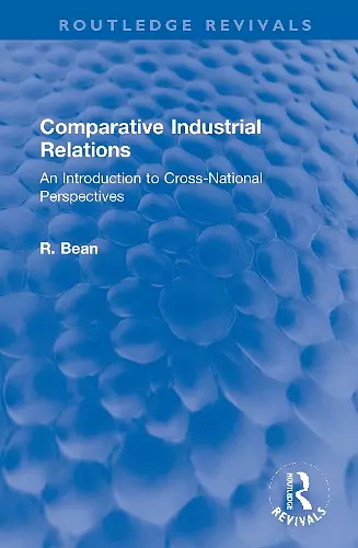 Comparative Industrial Relations cover