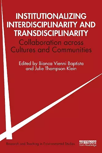 Institutionalizing Interdisciplinarity and Transdisciplinarity cover