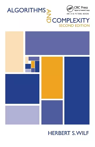 Algorithms and Complexity cover
