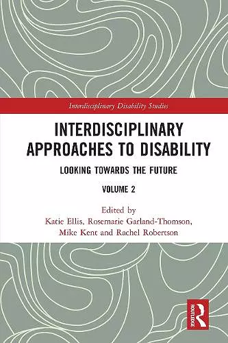 Interdisciplinary Approaches to Disability cover