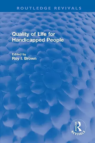 Quality of Life for Handicapped People cover