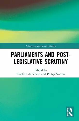 Parliaments and Post-Legislative Scrutiny cover