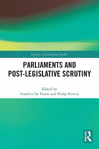 Parliaments and Post-Legislative Scrutiny cover