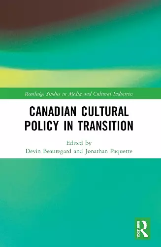 Canadian Cultural Policy in Transition cover