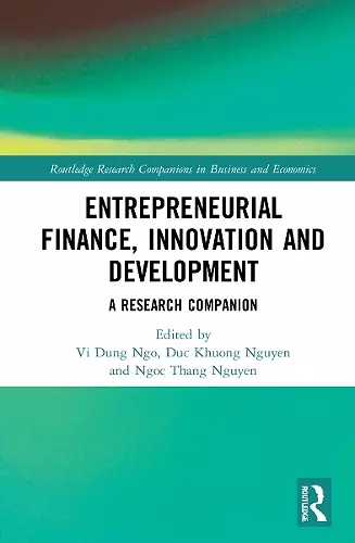 Entrepreneurial Finance, Innovation and Development cover