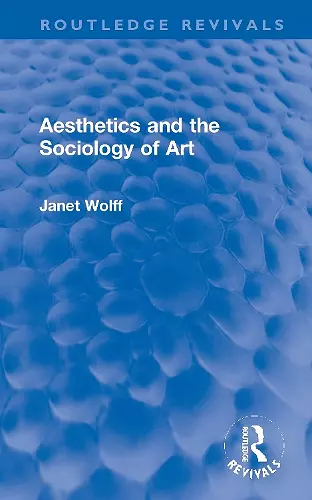 Aesthetics and the Sociology of Art cover