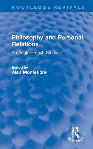 Philosophy and Personal Relations cover