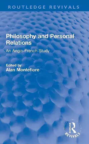 Philosophy and Personal Relations cover