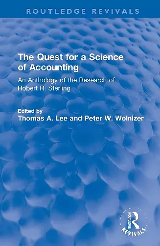 The Quest for a Science of Accounting cover