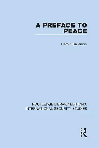 A Preface to Peace cover