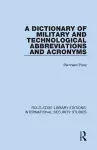 A Dictionary of Military and Technological Abbreviations and Acronyms cover