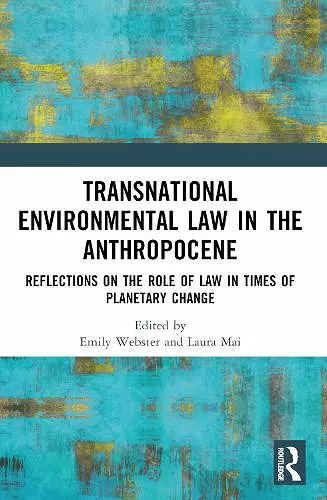 Transnational Environmental Law in the Anthropocene cover