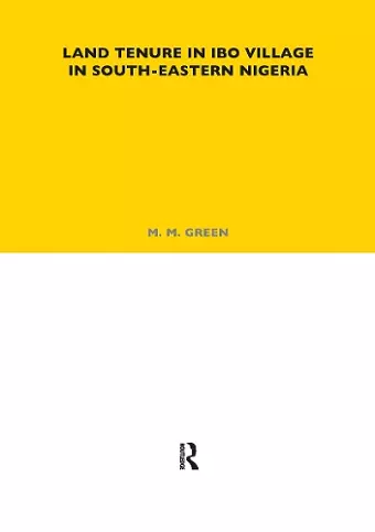 Land Tenure in Ibo Village in South-Eastern Nigeria cover