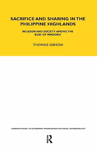Sacrifice and Sharing in the Philippine Highlands cover