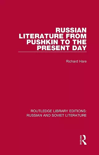 Russian Literature from Pushkin to the Present Day cover