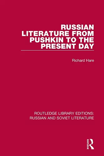 Russian Literature from Pushkin to the Present Day cover