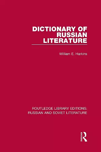 Dictionary of Russian Literature cover