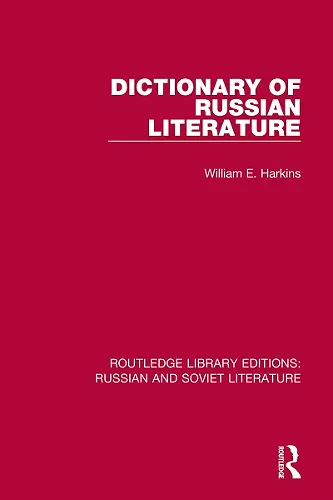 Dictionary of Russian Literature cover