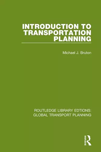 Introduction to Transportation Planning cover