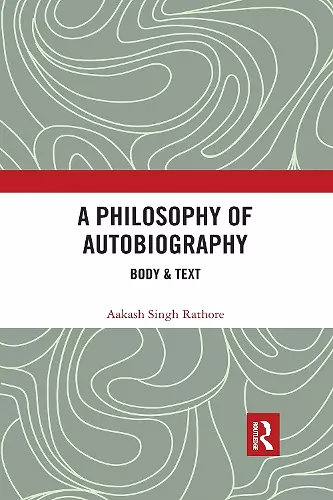 A Philosophy of Autobiography cover