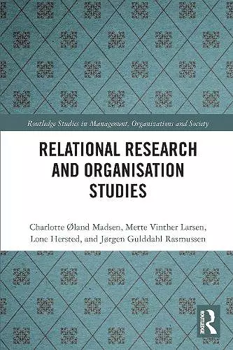 Relational Research and Organisation Studies cover