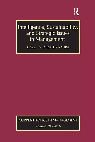 Intelligence, Sustainability, and Strategic Issues in Management cover