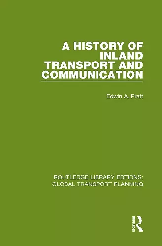 A History of Inland Transport and Communication cover