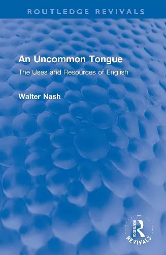 An Uncommon Tongue cover