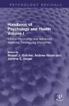 Handbook of Psychology and Health, Volume I cover