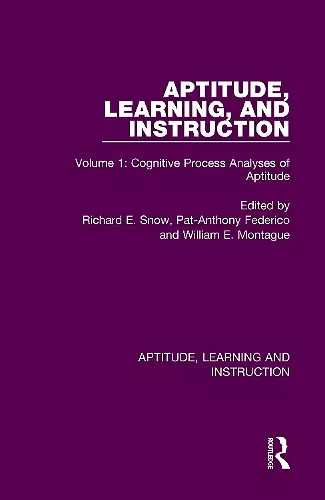 Aptitude, Learning, and Instruction cover