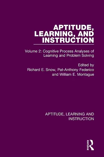 Aptitude, Learning, and Instruction cover