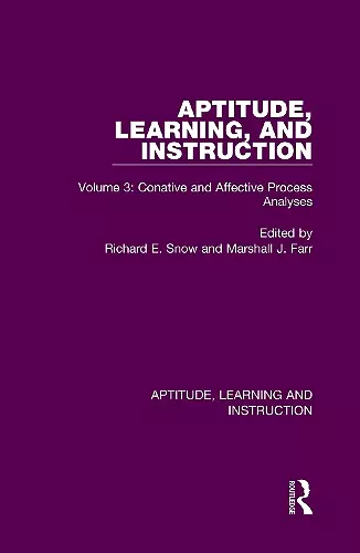 Aptitude, Learning, and Instruction cover