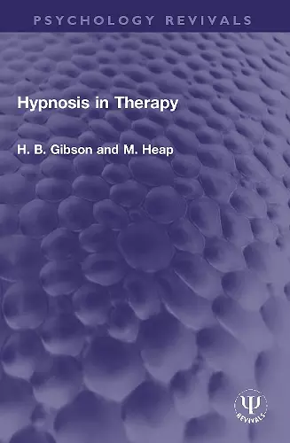 Hypnosis in Therapy cover