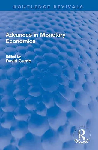 Advances in Monetary Economics cover