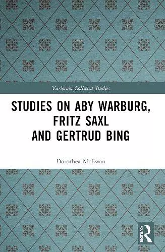 Studies on Aby Warburg, Fritz Saxl and Gertrud Bing cover