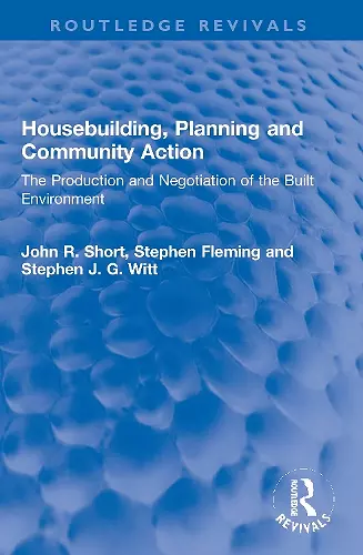 Housebuilding, Planning and Community Action cover