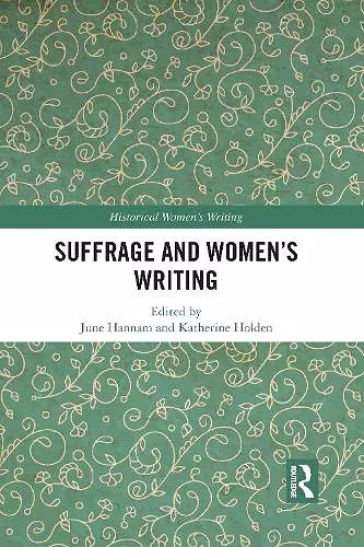 Suffrage and Women's Writing cover