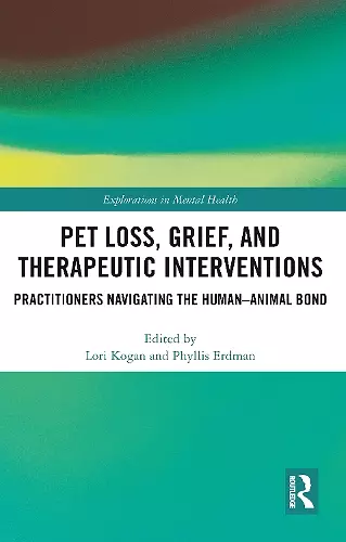 Pet Loss, Grief, and Therapeutic Interventions cover