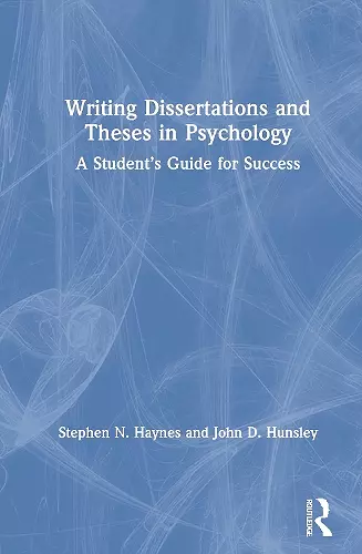 Writing Dissertations and Theses in Psychology cover