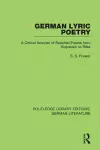 German Lyric Poetry cover