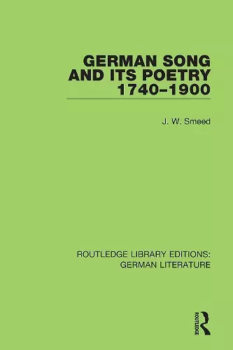 German and Song 1740 - 1900 cover