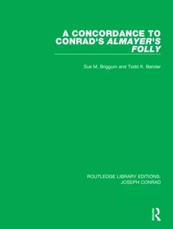 A Concordance to Conrad's Almayer's Folly cover